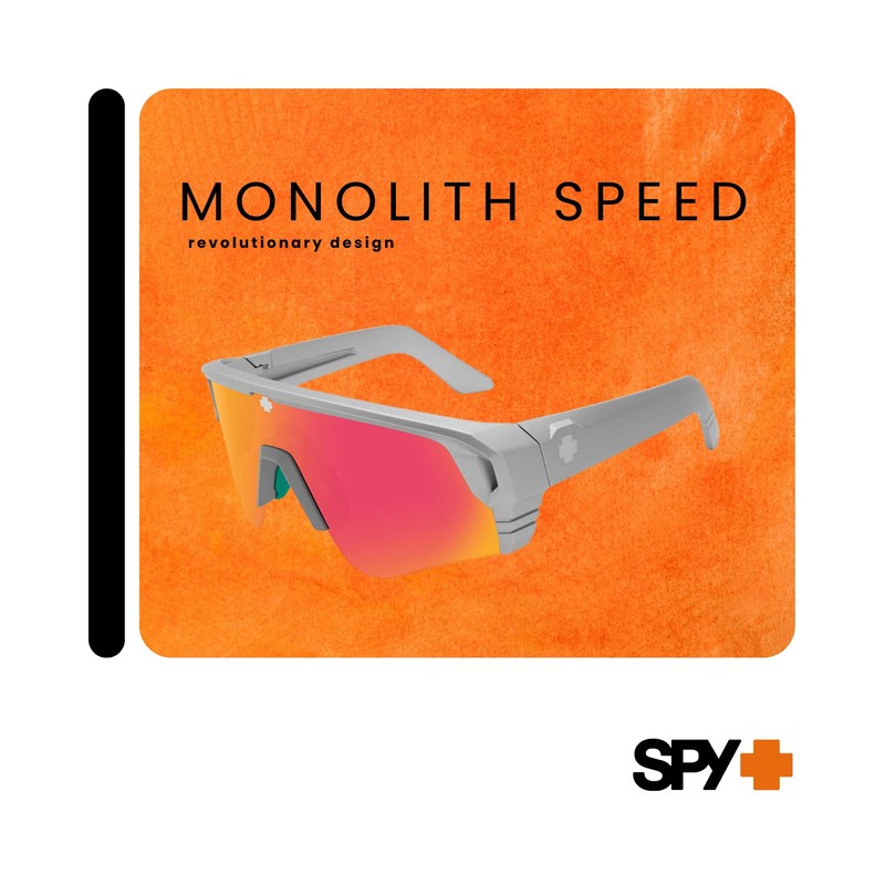 SPY Monolith Speed 62MM Matte Silver/Happy Gray Green Pink Mirror