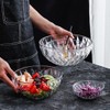 Le'raze Glass Diamond Design Bowl - Decorative Centerpiece for Kitchen