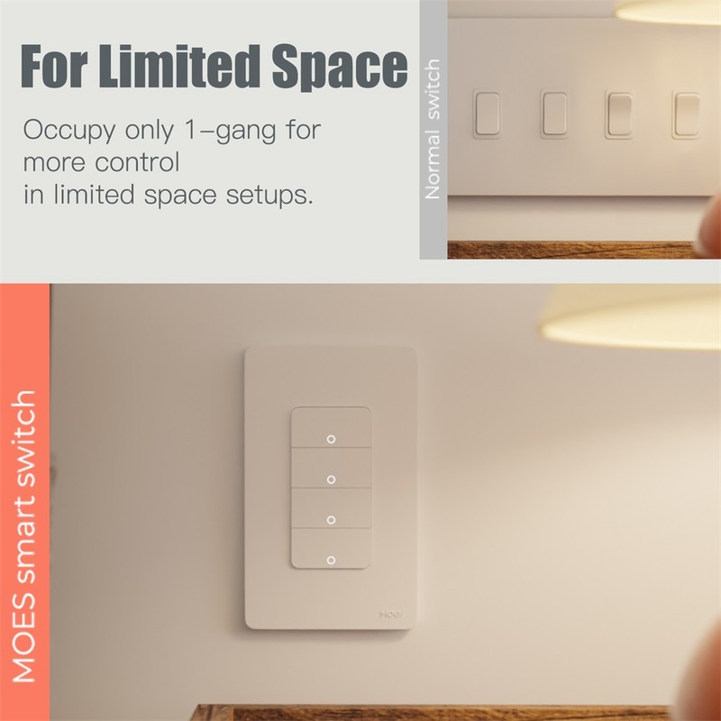 Tuya Zigbee Intelligent Home Switch SpringBack Light Switch Voice Control