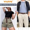 WHIPPY Mens Canvas Belt with Metal Double D-ring 1 1/2"