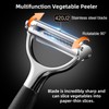 Huakai 2-in-1 Julienne Peeler Vegetable Peeler for Kitchen