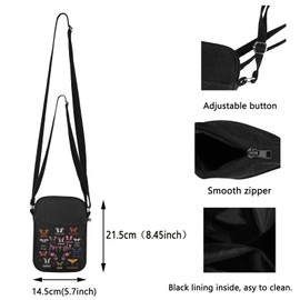 Melanie Merch Music Lover Fans Gifts Melanie Crossbody Bag Fashion Album Inspired Gift Singer Album Crossbody Bag (CB, Por-tals Black Mini CA)
