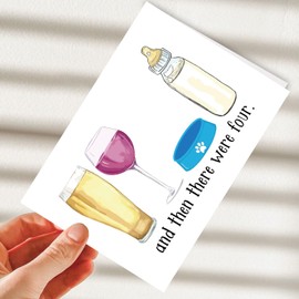 Hqulpr-Lovely Baby Shower Card, Funny New Baby Congratulations Card for New Mom Dad Parents, New Born Card for Pregnant Couple, Cute Baby Shower Card, Congratulations to New Parents