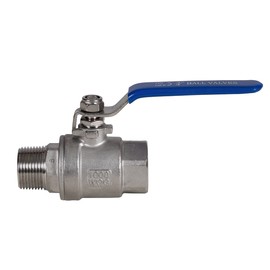 JIVTO 3/4" BSP Male to Female Stainless Steel Ball Valve