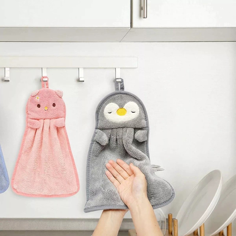 Baixi 4 Toalla De Manos Secado Absorbente Baño Cocina Colgante