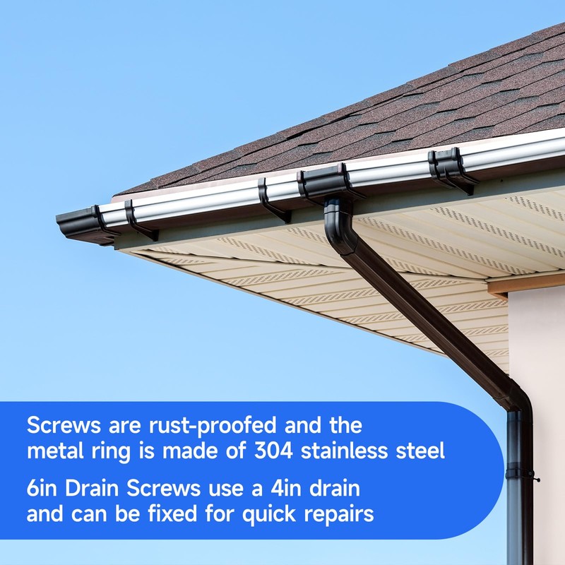 6 in. (15.2 cm Approx.) Gutter Screws, Repair Gutter Installation,