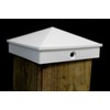 Plastic Pyramid 4x4 Nominal (3-5/8"x3-5/8") Fence Post Caps with Pre-Drilled