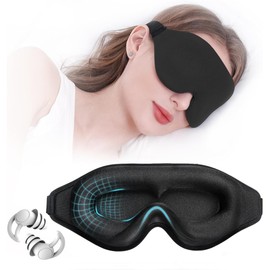 WAJDAN Luxury Sleep Mask, | Comfortable Eye Mask for Sleeping, Mens Sleep Mask for Women, Sleep Mask Blackout | Ideal for Travel, Napping, and Shift Work - Includes Ear Plugs