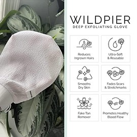 Wildpier Exfoliación Suave Pero Profunda Elimine Células Muertas Deje Piel Radiante Guante Exfoliante Luxe Nuestro Profundo Base Plantas
