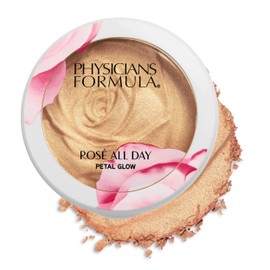 Physicians Formula Rosé All Day Highlighter Makeup Blush Face Powder Shimmer Petal Brillo, Rosa recién recogido