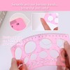 LOKUNN Circle Template for Drawing, Pink Ruler Quilling Tool, Round