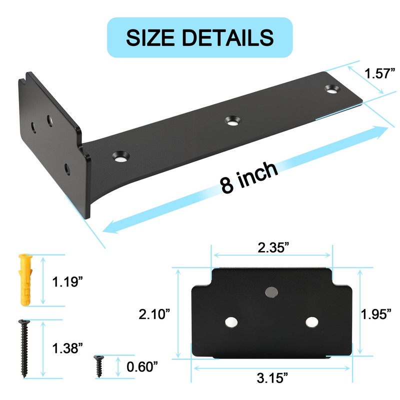 Redunest Floating Shelf Brackets,6 Pack Heavy Duty L Brackets for