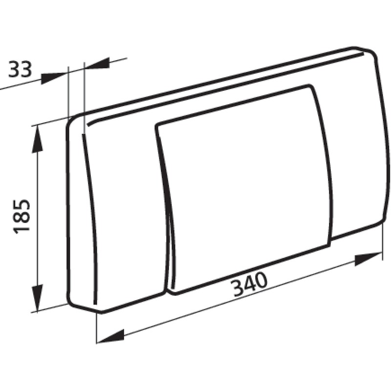CORNAT APV100 Operating Plate Front White