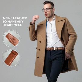 Marino’s Premium Belt Men, Genuine Leather Dress Belt for Men, Casual Mens Belt in Gift Box