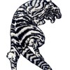 Tiger Patch The Roaring Striped White Tiger Applique Embroidered Iron