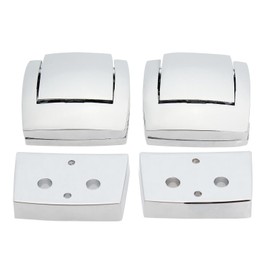 Motorcycle Tour Pack Trunk Lock & Keys, Tour Pack Trunk Latches with Spacers and Lid Catch Fits for Harley Tour Pak Touring Classic Electra Ultra 1985-2013 Chrome&Black (Chrome)