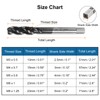 sourcing map 5pcs Metric Spiral Flute Tap Set M3 M4