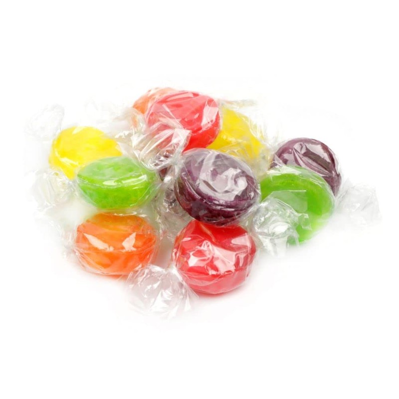 Bayside Candy Assorted Fruit Buttons - Assorted Strawberry Orange Grape