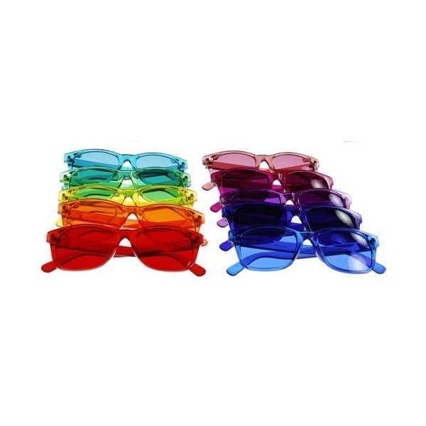 Classic Style Color Therapy Glasses - Set of 10