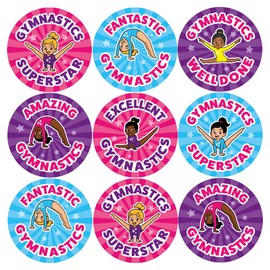 Pack of 144 Gymnastics Reward Stickers (30mm) For Gymnastics Teachers, Coaches, Clubs, MyClassroom