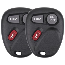 Vurkcy Key Fob Replacement for 2001-2002 Chevy Silverado Suburban Tahoe& GMC Sierra Yukon/ 01-04 S10 Sonoma/ 2002 Avalanche& Escalade Car Keyless Entry Remote Control,KOBLEAR1XT 15042968,3 Btn,2Pcs