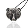 PikaLF Bear Necklace for Men, Nordic Viking Bear Head Pendant
