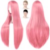 CaseEden 6149 Premium Smooth Straight Long Cosplay Wig, 31.5 inches