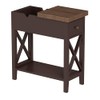 ChooChoo Rustic End Table with Drawer, Accent Small Side Table