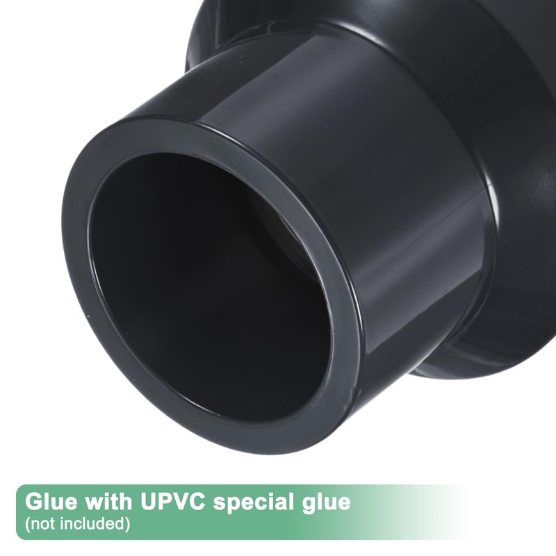 M METERXITY 1-Pack UPVC Reducer Pipe Fitting, 2" x1-1/4 Reducing