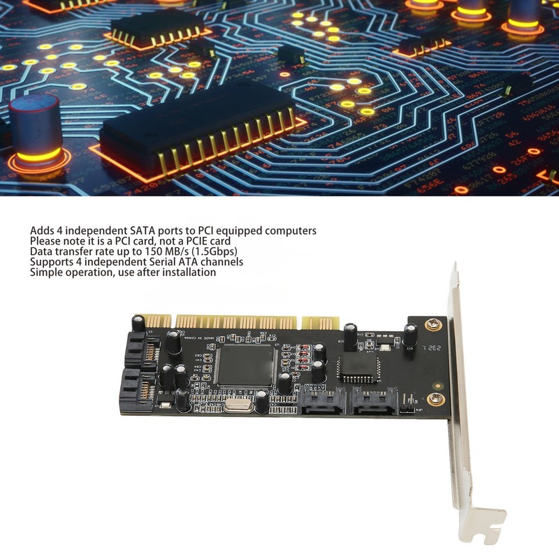 PCI to 4 Port SATA Card 4 Independent Serial ATA