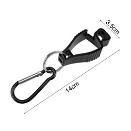 Homtone Glove Holder, Practical Glove Clip, Non-Slip Glove Clip with Carabiner, Safety Work Clips, Glove Grabber Holder for Masks, Gloves (Black, Pack of 12)