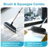 ITTAR Scrub Brush with Long Handle, 10" Wide Stiff Bristles