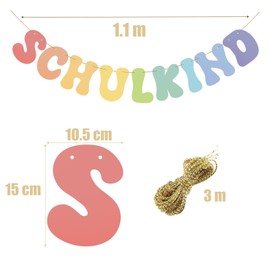 COLOFALLA First Day of School Girl Decoration Garland School Child Decoration School Child Garland School Decoration Banner First Day of School Made of Paper School Child Banner for Boys Girls