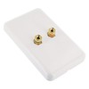 Selby Premium 1 Speaker Cable Banana Plug Socket Wall Plate