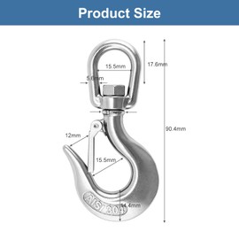 Crane Hook, Rotating Lifting Hook, Chain Hook, Swivel Load Hook, Eye Load Hook, Rotating Rigging Lifting Accessories for All Types of Project Hoists, Forestry Machines and Land Transportation