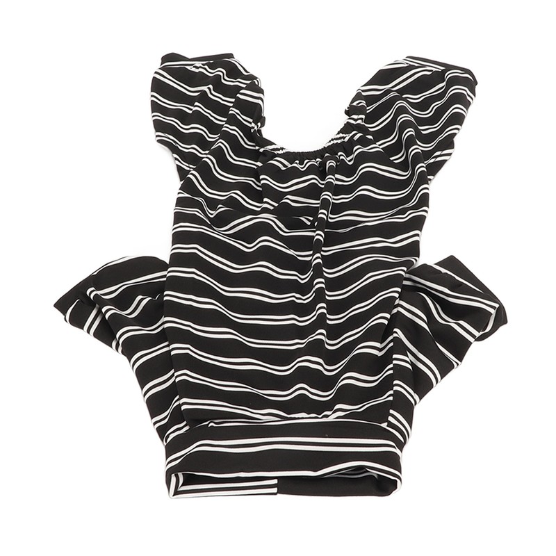 Dog Striped Pajamas Classic Black White Stripe Lightweight Full Coverage