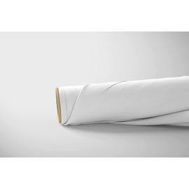 NightComfort Solid Plain Color 94 inches/ 238cm Wide Sheeting Polycotton Fabric (White, 10 Meter)