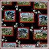 Robert Kaufman BonEful Fabric FQ Cotton Quilt Black B&W Red