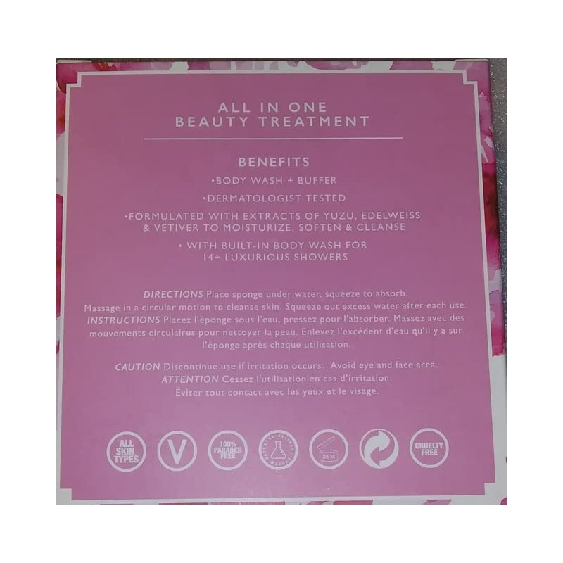 Spongelle Infused Buffer PEONY BLUSH | BOXED FLOWER LE