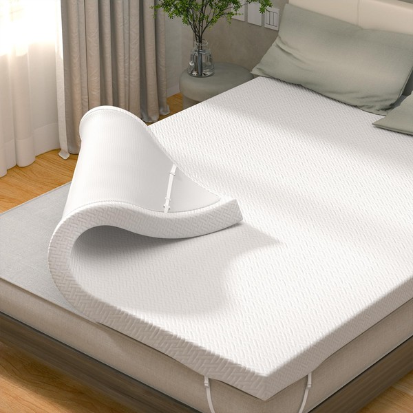 Miereirl 3 Inch Memory Foam Mattress Topper Cooling Gel Topper