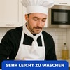 BDBFPAN 3-Piece Set White Apron and Chef Hat, Chef Apron,