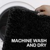 Myting Bathroom Mat Sets 2 Piece, Non Slip Washable Black
