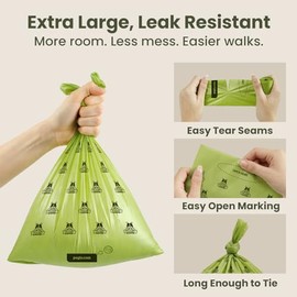 Pogi's Poop Bags - Bolsas para excremento de perro - 30 Rollos (450 Bolsas) - Grandes, Biodegradables, Perfumadas, Herméticas