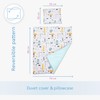3 piece set Duvet Cover Pillowcase and Fitted Sheet for