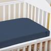 Pizuna 100% Cotton Fitted Cot Sheets Dark Blue, 400 Thread