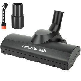 Portek Turbo Brush Head for 1-1/4" 1-3/8"(35mm) Vacuum Cleaners, Turbohead Floor Nozzle Vacuum Attachment Ideal to Remove Pet Hair from Low to Med Pile Carpets Area Rugs Hard Floors