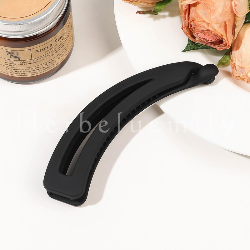 Herbeluemily Banana Clip, Hair Clip, Firm, Simple, Stylish, Crescent, Set