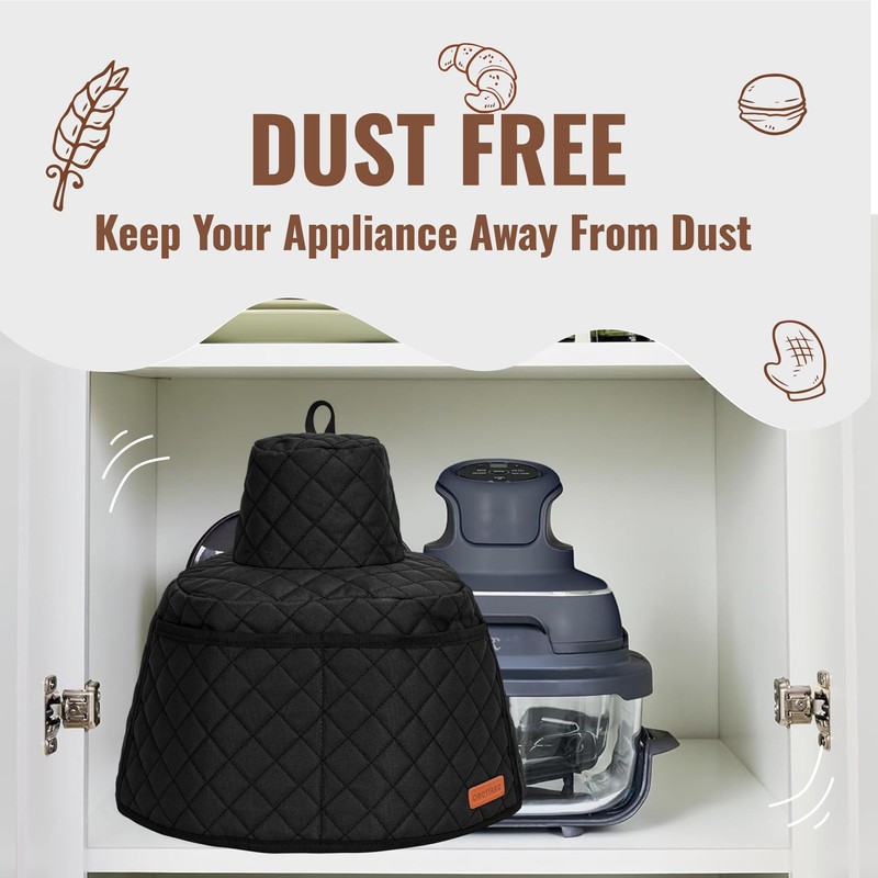 CROTIRAD Glass Air Fryer Dust Cover Compatible with Ninja Crispi,
