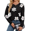 Libsorge Womens Oversized Cute Flower Sweaters for Women Fall Winter