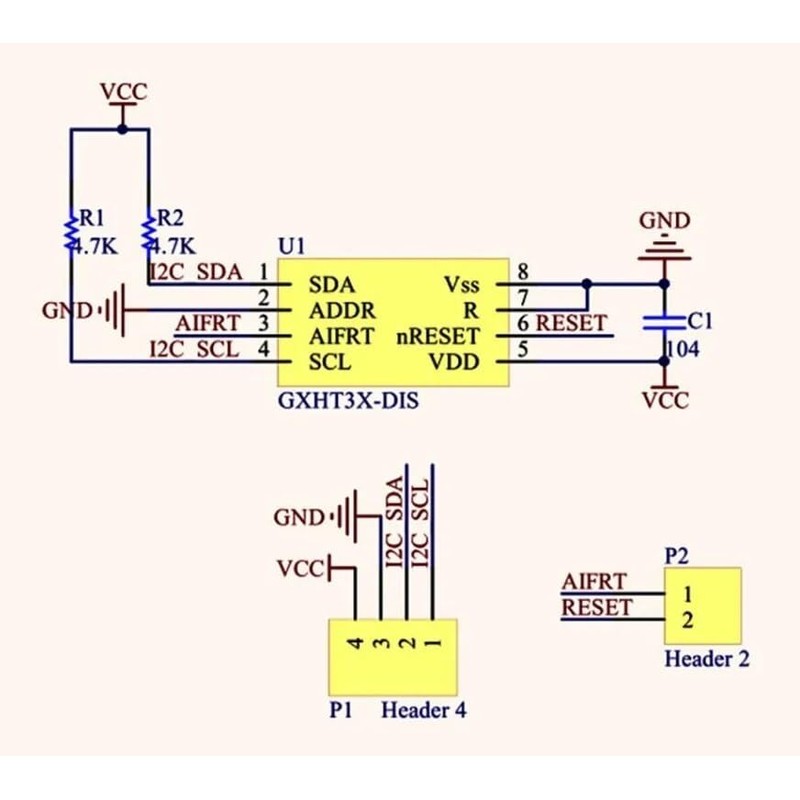 TECNOULAB GXHT30 Microcontroller Temperature and Humidity Sensor Module IIC I2C